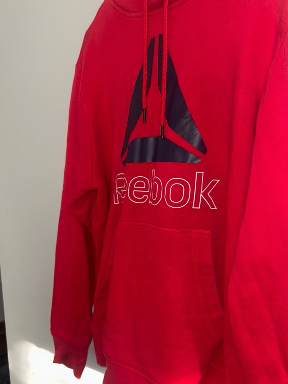 Reebok Red Crewneck Sweatshirt with Navy Logo